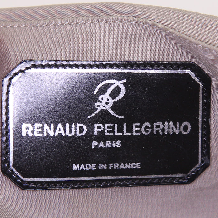 Borsa Renaud Pellegrino in pelle martellata nera - Detail D3