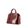 Sac à main Louis Vuitton Alma en cuir verni monogram bordeaux - 00pp thumbnail