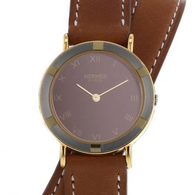 Hermès Faubourg watch in stainless steel and gold plated Circa  1990