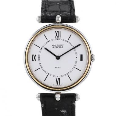 Orologio Van Cleef 
Arpels Pierre Arpels in placcato in oro e acciaio Circa  1990