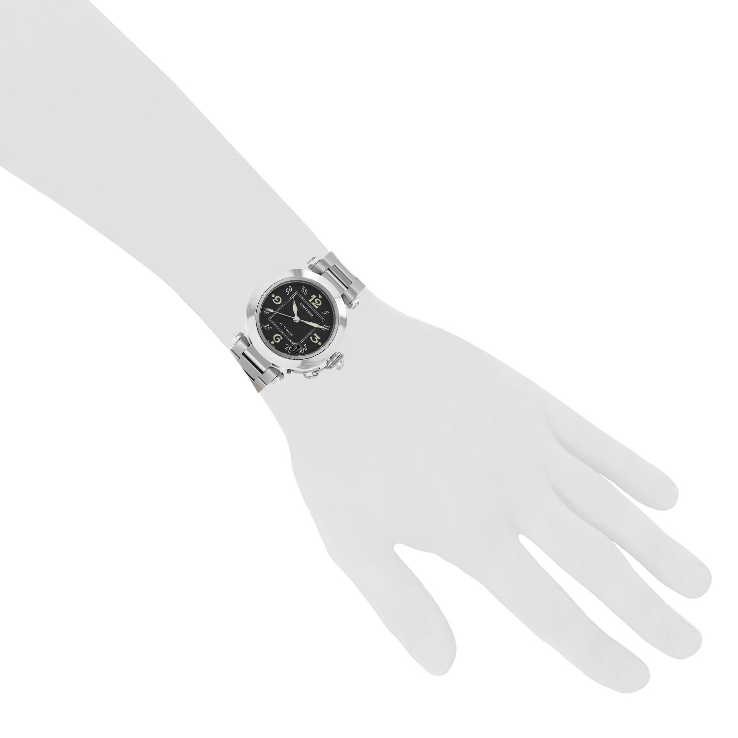 Reloj Cartier Pasha de acero Ref: Cartier - 2324  Circa 1990 - Detail D1