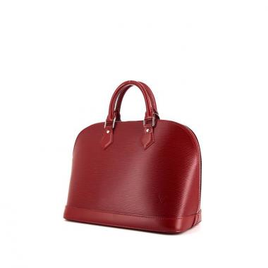 Bolso de mano Louis Vuitton Alma en cuero Epi rojo