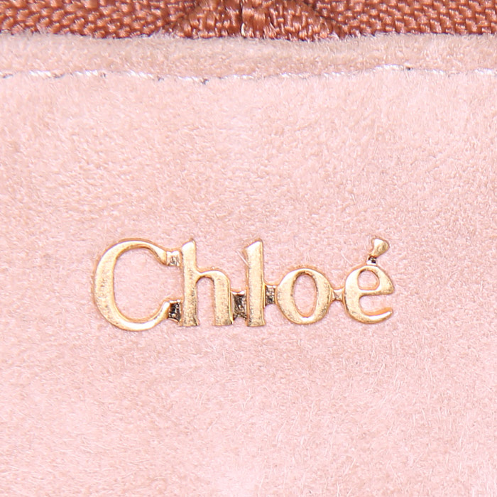 Borsa Chloé Aurore in pelle martellata marrone - Detail D3