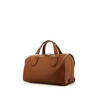 Chloé Aurore handbag in brown grained leather