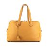 Hermes Victoria handbag in yellow mustard togo leather - 360 thumbnail