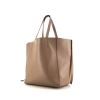 Shopping bag Celine Cabas Phantom Soft in pelle martellata color talpa - 00pp thumbnail