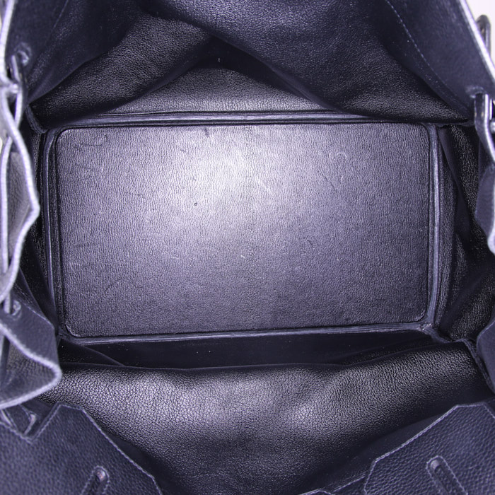 Borsa weekend Hermes Haut à Courroies in pelle togo nera - Detail D2