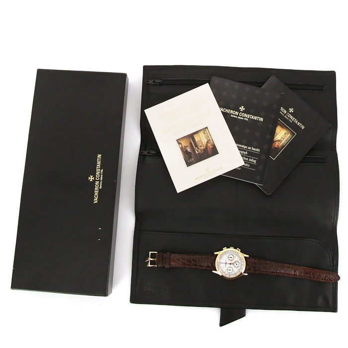Montre Vacheron Constantin Historique Chronographe en or jaune Ref :  49002 Vers  2003 - Detail D2