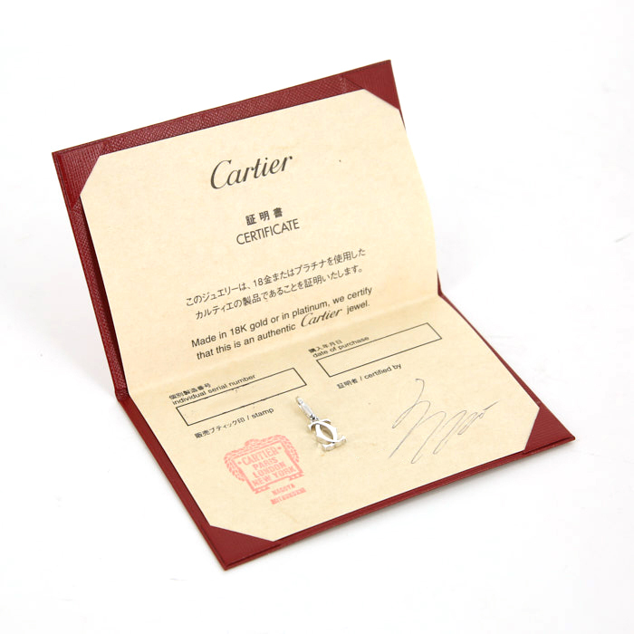 Pendentif Cartier C de Cartier en or blanc - Detail D2