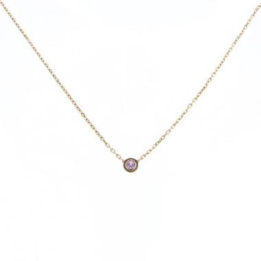 Collana Cartier Diamant Léger in oro rosa e zaffiro rosa
