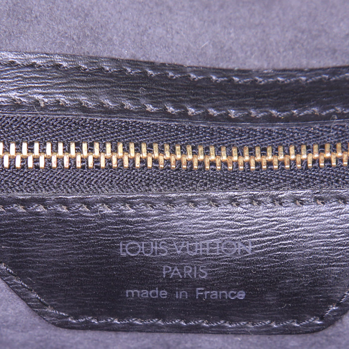 Sac à main Louis Vuitton Saint Jacques grand modèle en cuir épi noir - Detail D3