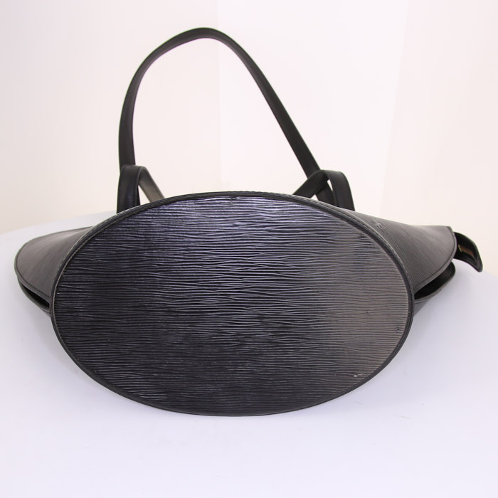 Borsa Louis Vuitton Saint Jacques modello grande in pelle Epi nera - Detail D4