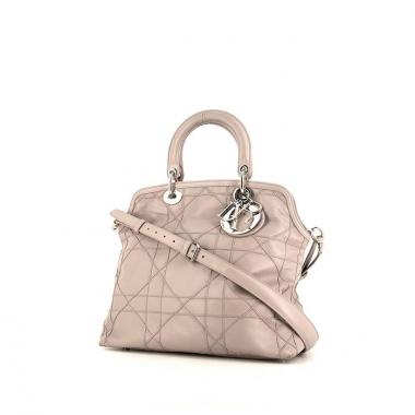 Bolso bandolera Dior Granville modelo mediano en cuero gris