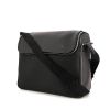 Louis Vuitton Taimyr shoulder bag in black taiga leather and black canvas - 00pp thumbnail