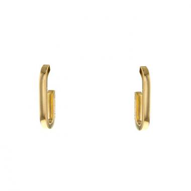 Paire de boucles d'oreilles Dinh Van Maillons petit modèle en or jaune