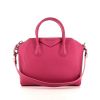 Bolso para llevar al hombro o en la mano Givenchy Antigona modelo pequeño en cuero granulado rosa - 360 thumbnail