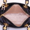 Dior Lady Dior medium model handbag in black satin - Detail D2 thumbnail