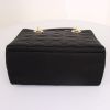 Dior Lady Dior medium model handbag in black satin - Detail D4 thumbnail