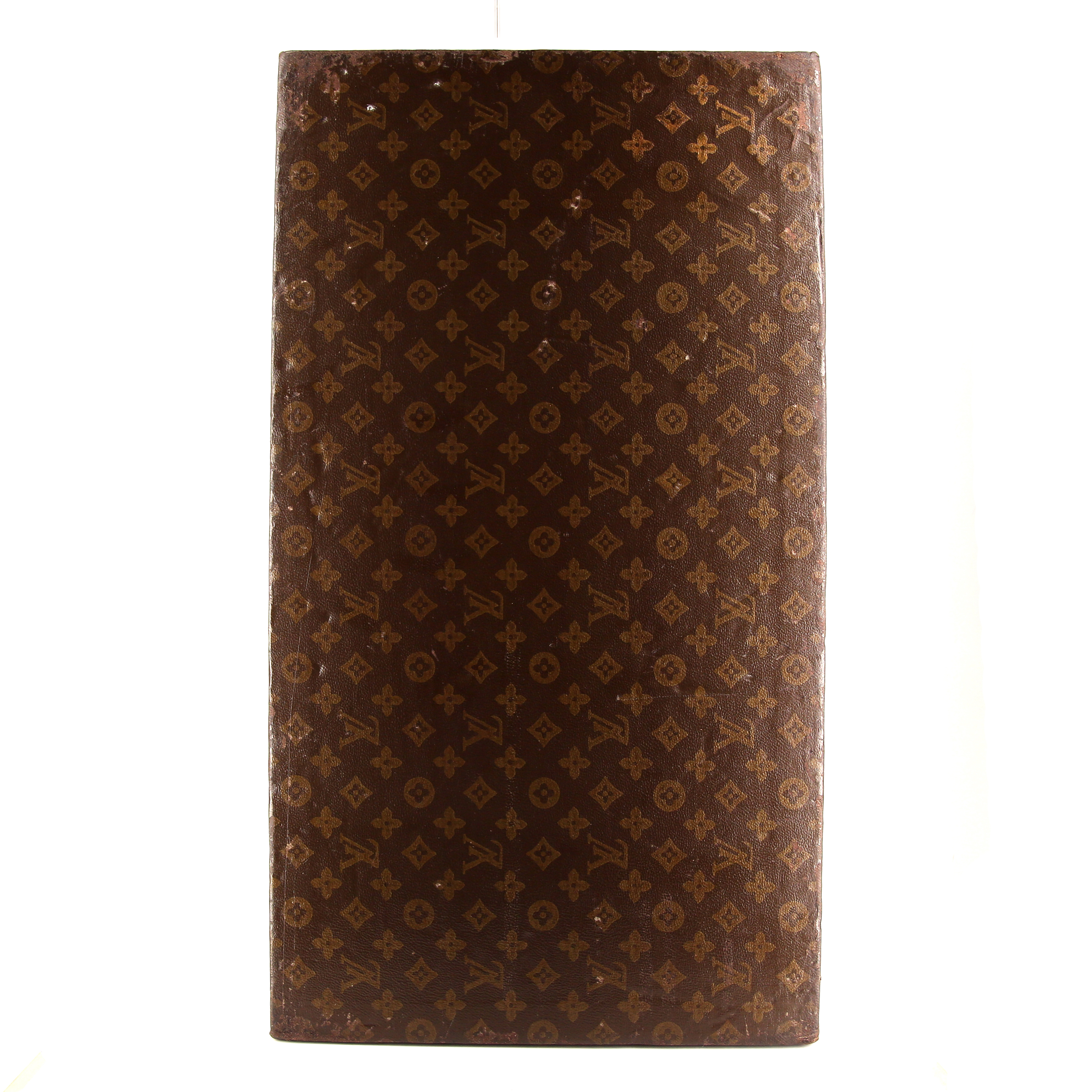 Bauletto Louis Vuitton in tela monogram cerata marrone e pelle naturale - Detail D5