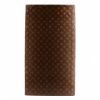 Baul Louis Vuitton en lona Monogram revestida marrón y cuero natural - Detail D5 thumbnail