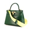 Hermes Kelly 28 cm bag in green box leather - 00pp thumbnail