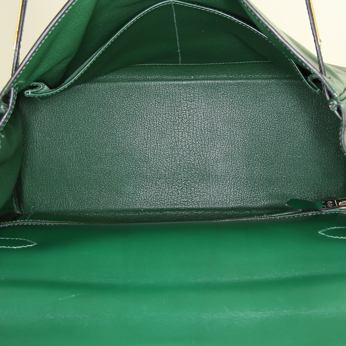 Sac Hermes Kelly 28 cm en cuir box vert - Detail D3