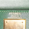 Hermes Kelly 28 cm bag in green box leather - Detail D4 thumbnail