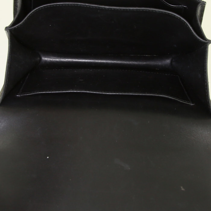 Bolso bandolera Hermes Constance mini en cuero box negro - Detail D3