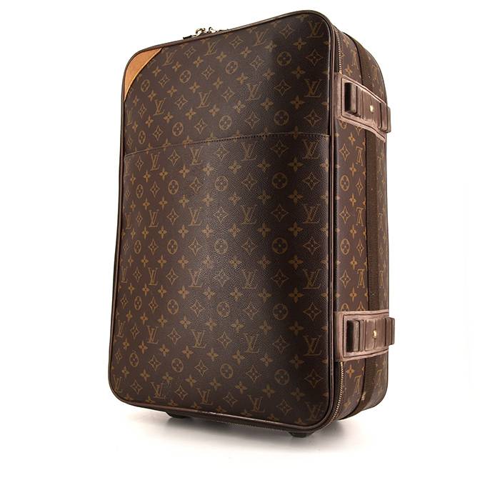 Louis Vuitton - Cra-wallonieShops - Louis Vuitton suitcase in brown  monogram canvas and natural jeff