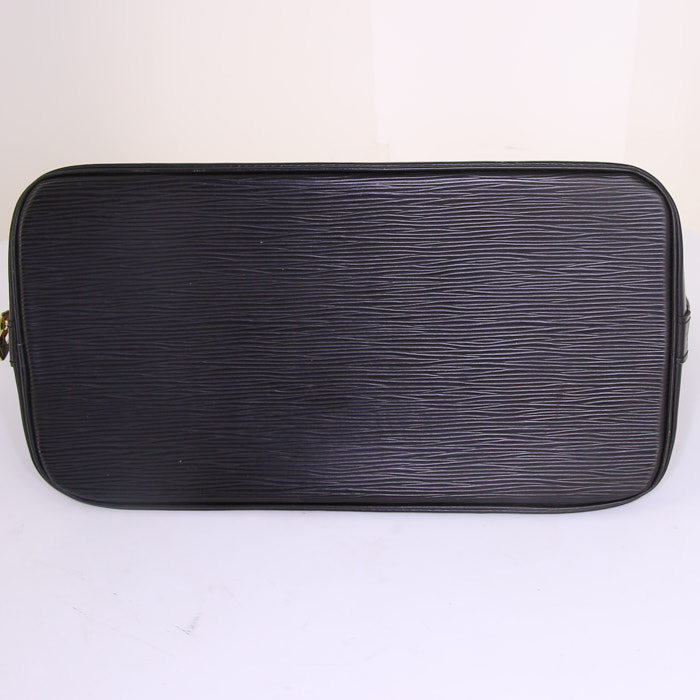 Louis Vuitton Alma small model handbag in black epi leather - Detail D4