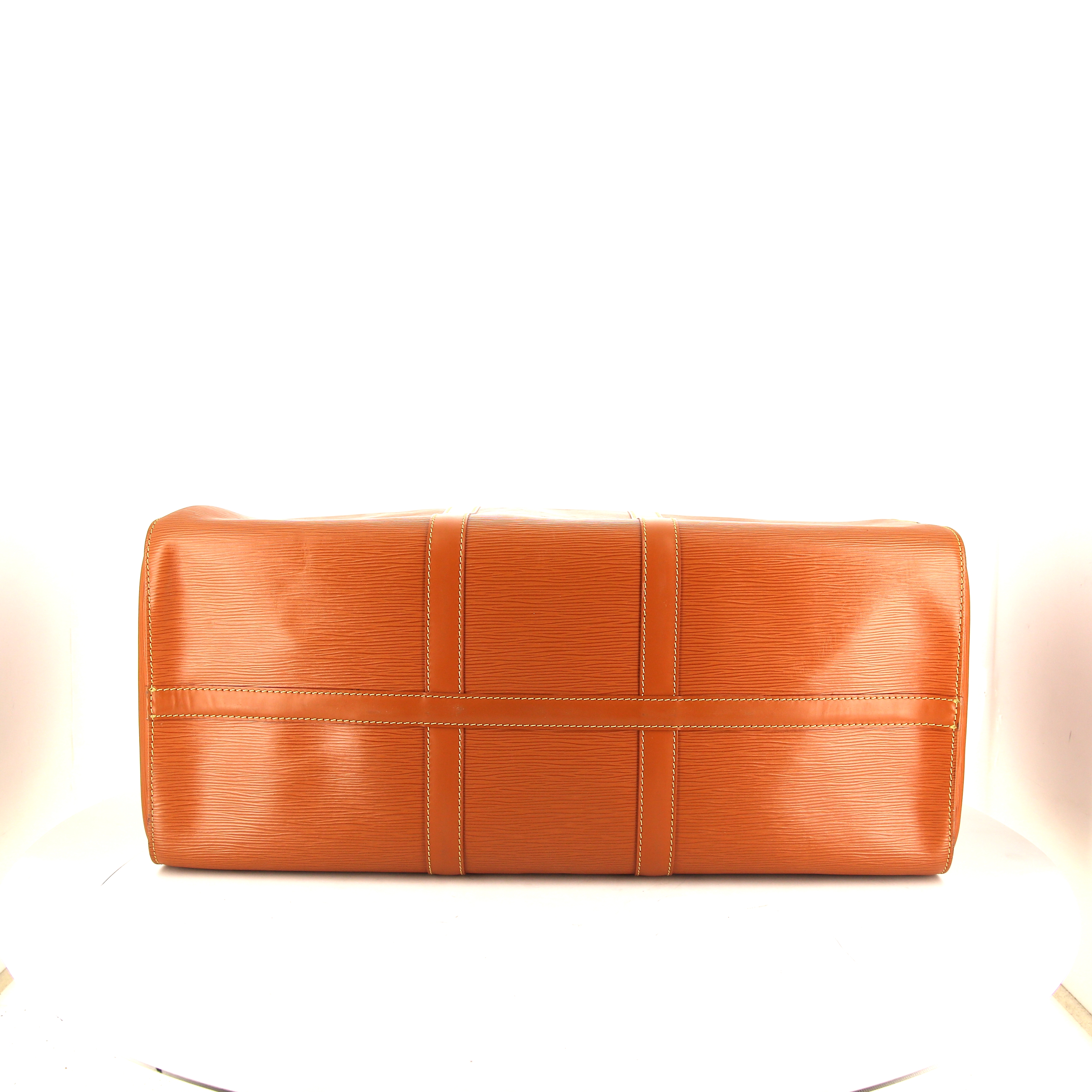 Louis Vuitton Keepall 50 cm travel bag in gold epi leather - Detail D4