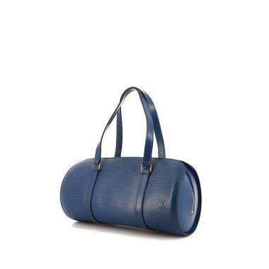 Bolso de mano Louis Vuitton Soufflot en cuero Epi azul