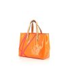 Borsa Louis Vuitton Reade modello piccolo in pelle verniciata monogram arancione e rosa e pelle naturale - 00pp thumbnail