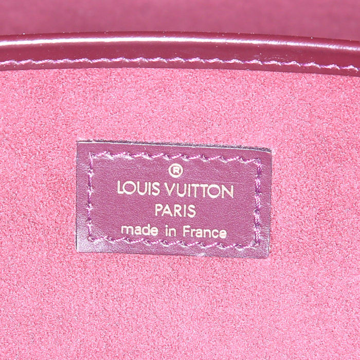 Borsa da viaggio Louis Vuitton Helenga in pelle taiga bordeaux - Detail D3