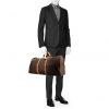 Louis Vuitton  Keepall 60 travel bag  in brown monogram canvas  and natural leather - Detail D1 thumbnail