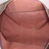 Borsa da viaggio Louis Vuitton  Keepall 60 in tela monogram marrone e pelle naturale - Detail D2 thumbnail