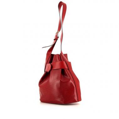 Borsa a spalla Louis Vuitton Sac d'épaule modello piccolo in pelle Epi rossa