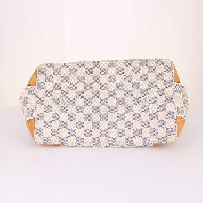 Bolso Cabás Louis Vuitton Hampstead modelo pequeño en lona a cuadros azul celeste - Detail D4