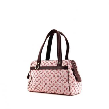 Bolso de mano Louis Vuitton Joséphine en lona Monogram rosa y cuero color burdeos