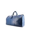 Bolsa de viaje Louis Vuitton Keepall 50 cm en cuero Epi azul - 00pp thumbnail