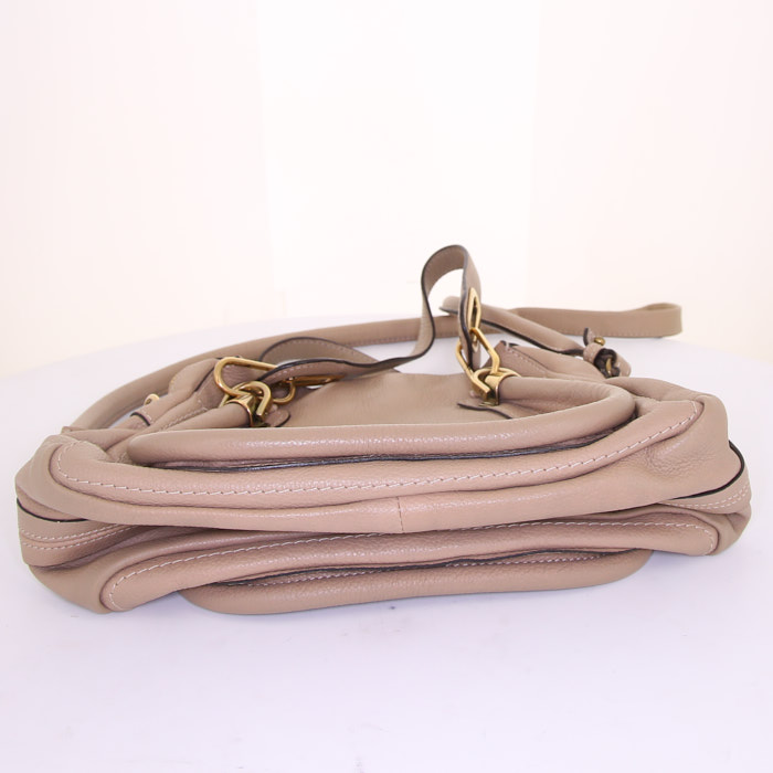 Borsa Chloé Paraty modello piccolo in pelle beige - Detail D5