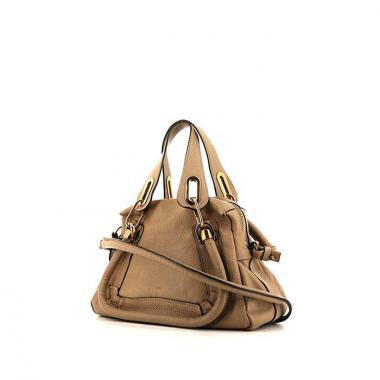 Sac à main Chloé Paraty petit modèle en cuir beige