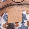 Gucci Babouska handbag in beige empreinte monogram leather - Detail D4 thumbnail