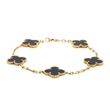 Bracciale Van Cleef 
Arpels Alhambra Vintage in oro giallo e onice