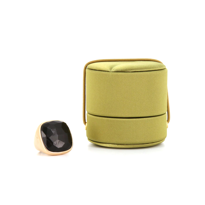 Sortija Pomellato Victoria en oro rosa y azabache - Detail D2