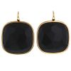 Pomellato Victoria earrings in yellow gold and jet - 00pp thumbnail