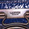 Bolso de mano Lanvin en charol azul - Detail D4 thumbnail