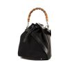 Gucci Bamboo handbag in black canvas and black - 00pp thumbnail