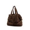 Jerome Dreyfuss Billy M bag worn on the shoulder or carried in the hand in brown grained leather - 00pp thumbnail