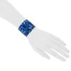 Brazalete Hermès talla XL en paladio y esmalte azul - Detail D1 thumbnail